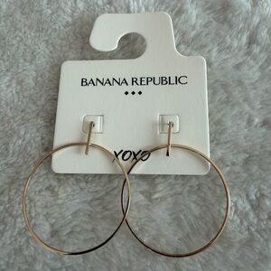 Banana Republic Classic Gold Hoop Earrings